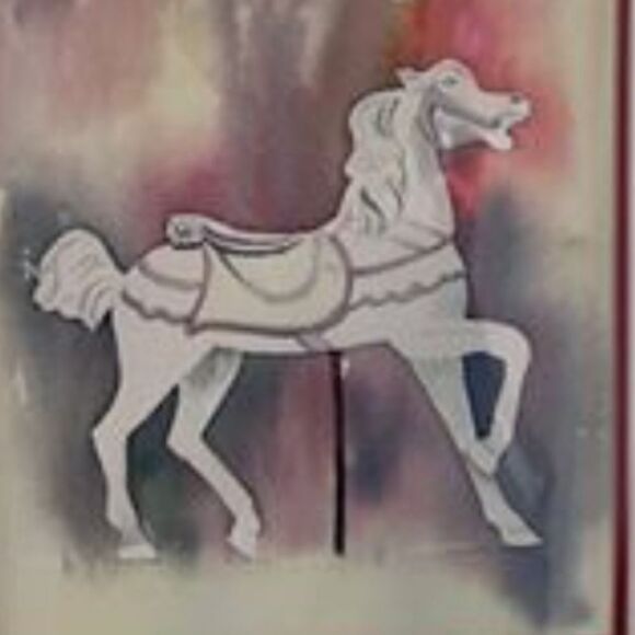 Framed Carousel Horse Art Print - Picture 2 of 4